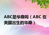 ABC是华裔吗（ABC 在美国出生的华裔）