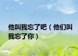 他叫我忘了吧（他们叫我忘了你）