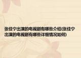 张佳宁出演的电视剧有哪些介绍(张佳宁出演的电视剧有哪些详细情况如何)