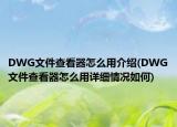 DWG文件查看器怎么用介绍(DWG文件查看器怎么用详细情况如何)