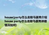 house(party怎么去除马赛克介绍 house party怎么去除马赛克详细情况如何)