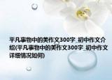 平凡事物中的美作文300字_初中作文介绍(平凡事物中的美作文300字_初中作文详细情况如何)