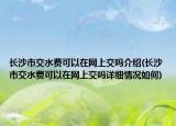 长沙市交水费可以在网上交吗介绍(长沙市交水费可以在网上交吗详细情况如何)