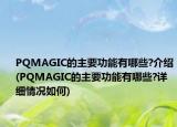 PQMAGIC的主要功能有哪些?介绍(PQMAGIC的主要功能有哪些?详细情况如何)