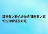 观赏鱼之家论坛介绍(观赏鱼之家论坛详细情况如何)