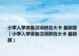 小学入学准备汉语拼音大卡 最新版（小学入学准备汉语拼音大卡 最新版）