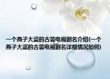 一个燕子大盗的古装电视剧名介绍(一个燕子大盗的古装电视剧名详细情况如何)