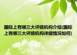 国际上有哪三大评级机构介绍(国际上有哪三大评级机构详细情况如何)