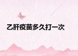 乙肝疫苗多久打一次