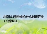 北京k11购物中心什么时候开业（北京K11）