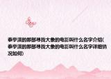 泰拳演的那部寻找大象的电影叫什么名字介绍(泰拳演的那部寻找大象的电影叫什么名字详细情况如何)