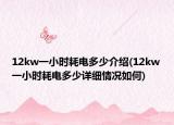 12kw一小时耗电多少介绍(12kw一小时耗电多少详细情况如何)