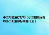 小三阳能治疗好吗（小三阳能治好吗小三阳治愈标准是什么）