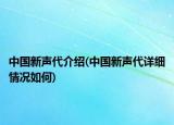 中国新声代介绍(中国新声代详细情况如何)