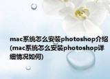 mac系统怎么安装photoshop介绍(mac系统怎么安装photoshop详细情况如何)