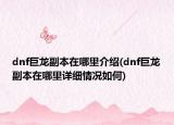 dnf巨龙副本在哪里介绍(dnf巨龙副本在哪里详细情况如何)