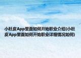 小肚皮App里面如何开始职业介绍(小肚皮App里面如何开始职业详细情况如何)