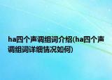 ha四个声调组词介绍(ha四个声调组词详细情况如何)
