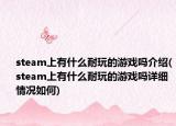 steam上有什么耐玩的游戏吗介绍(steam上有什么耐玩的游戏吗详细情况如何)