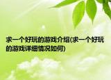 求一个好玩的游戏介绍(求一个好玩的游戏详细情况如何)