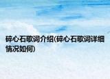 碎心石歌词介绍(碎心石歌词详细情况如何)