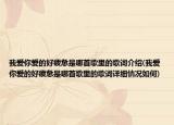 我爱你爱的好疲惫是哪首歌里的歌词介绍(我爱你爱的好疲惫是哪首歌里的歌词详细情况如何)