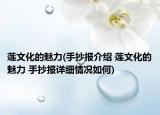 莲文化的魅力(手抄报介绍 莲文化的魅力 手抄报详细情况如何)