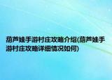 葫芦娃手游村庄攻略介绍(葫芦娃手游村庄攻略详细情况如何)