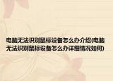 电脑无法识别鼠标设备怎么办介绍(电脑无法识别鼠标设备怎么办详细情况如何)