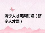 济宁人才网梨甜姨（济宁人才网）