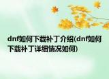 dnf如何下载补丁介绍(dnf如何下载补丁详细情况如何)