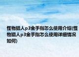 怪物猎人p3金手指怎么使用介绍(怪物猎人p3金手指怎么使用详细情况如何)