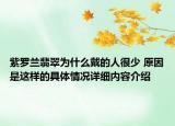 紫罗兰翡翠为什么戴的人很少 原因是这样的具体情况详细内容介绍