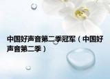 中国好声音第二季冠军（中国好声音第二季）
