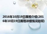 2016年10月19日属相介绍(2016年10月19日属相详细情况如何)