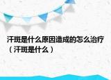 汗斑是什么原因造成的怎么治疗（汗斑是什么）