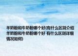 羊奶粉和牛奶粉哪个好(有什么区别介绍 羊奶粉和牛奶粉哪个好 有什么区别详细情况如何)