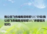 我让你飞伤痛我背啥歌\