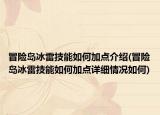 冒险岛冰雷技能如何加点介绍(冒险岛冰雷技能如何加点详细情况如何)