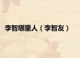 李智哪里人（李智友）