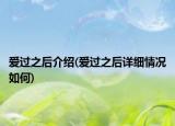 爱过之后介绍(爱过之后详细情况如何)