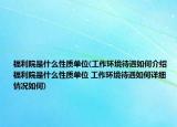 福利院是什么性质单位(工作环境待遇如何介绍 福利院是什么性质单位 工作环境待遇如何详细情况如何)