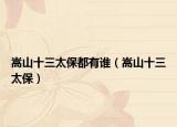 嵩山十三太保都有谁（嵩山十三太保）