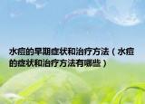 水痘的早期症状和治疗方法（水痘的症状和治疗方法有哪些）