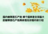 国内翡翠原石产地 哪个国家是全球最大的翡翠原石产地具体情况详细内容介绍