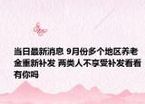 当日最新消息 9月份多个地区养老金重新补发 两类人不享受补发看看有你吗