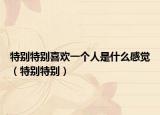 特别特别喜欢一个人是什么感觉（特别特别）