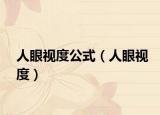 人眼视度公式（人眼视度）