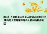 唐山打人案陈某志等多人被起诉详细内容 唐山打人案陈某志等多人被起诉具体介绍