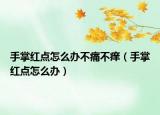 手掌红点怎么办不痛不痒（手掌红点怎么办）